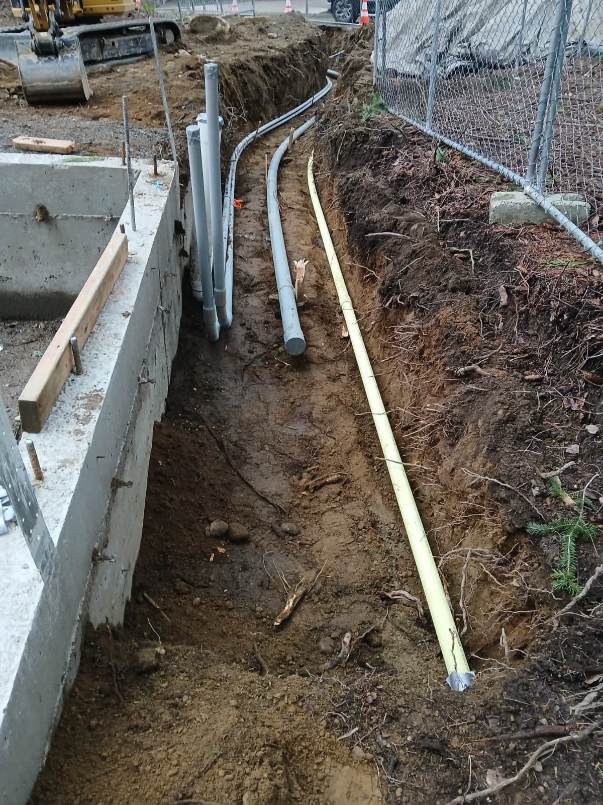 Underground utility line work