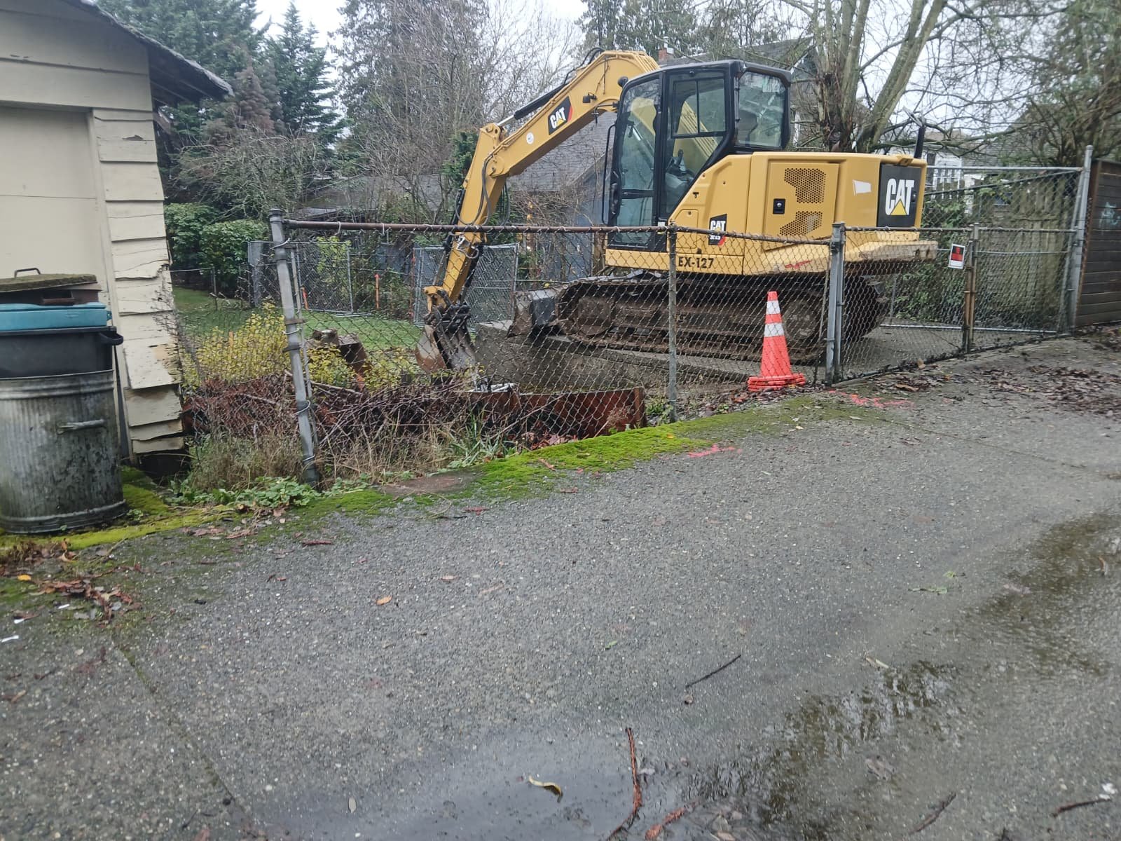 RGA excavation equipment at a project site