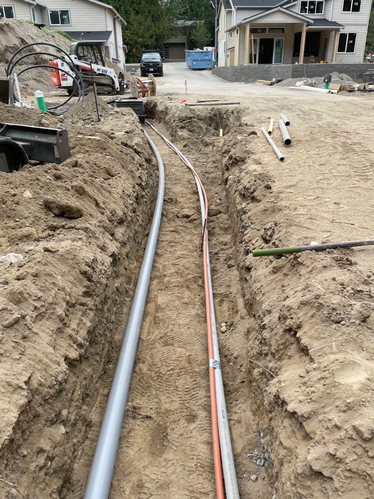 Utility trench installation project